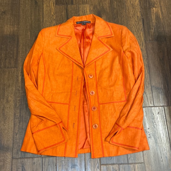 Women’s Linda Allard Ellen Tracy Orange Blazer - Picture 1 of 4